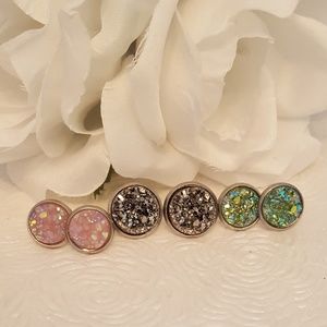 Druzy Earrings set